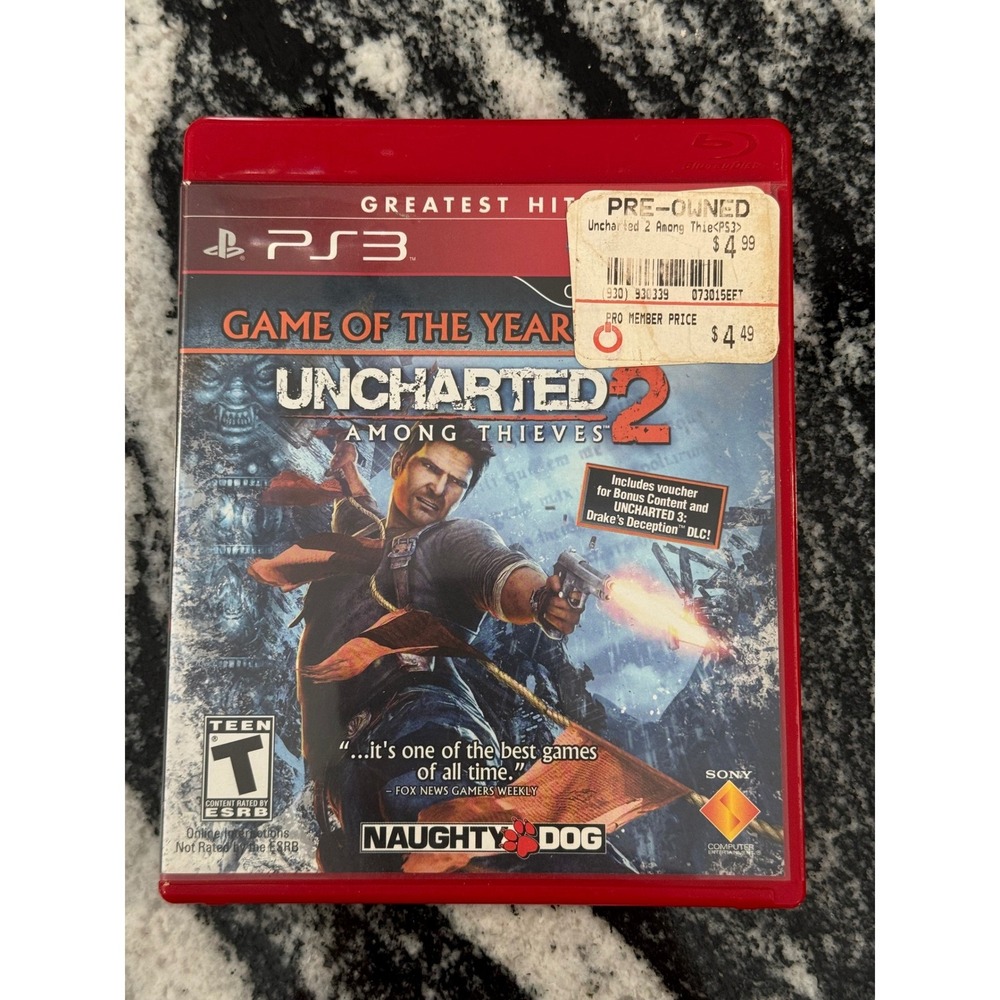 Uncharted 2 Among Thieves Game of the Year Edition Sony PS3 PlayStation 3 GOTY‎